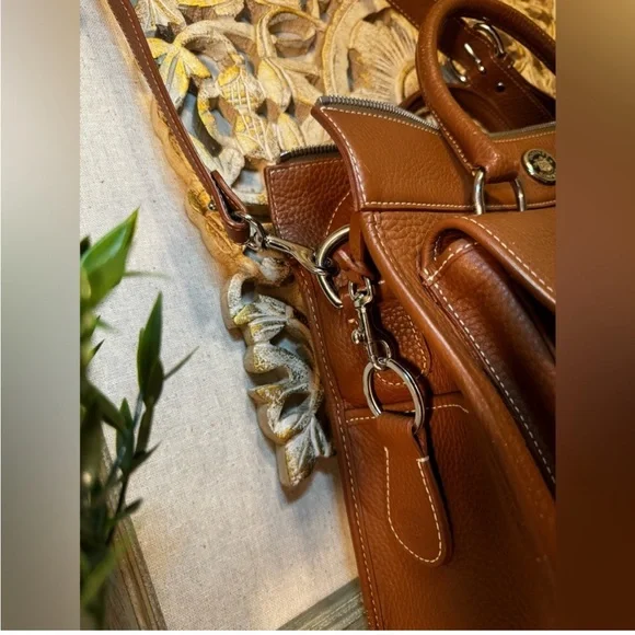 Dooney and Bourke Chestnut Double Pocket Satchel - Picture 8 of 15